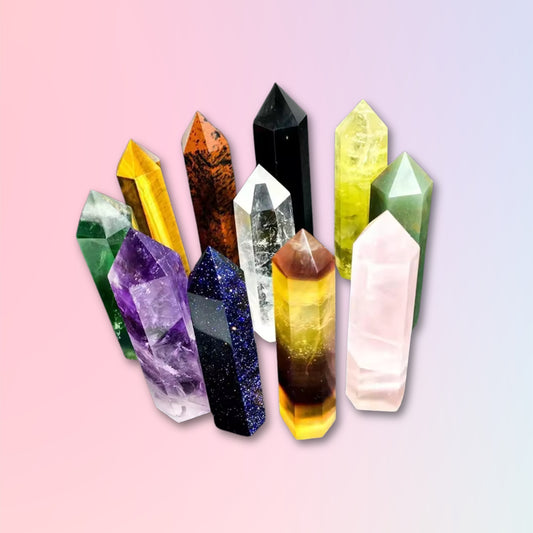 Natural Healing Crystal Point Wands
