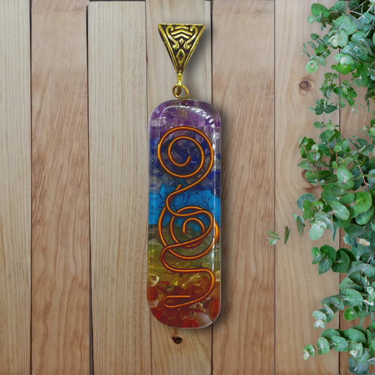 Orgone Healing Necklace Seven Chakra with Copper Quartz