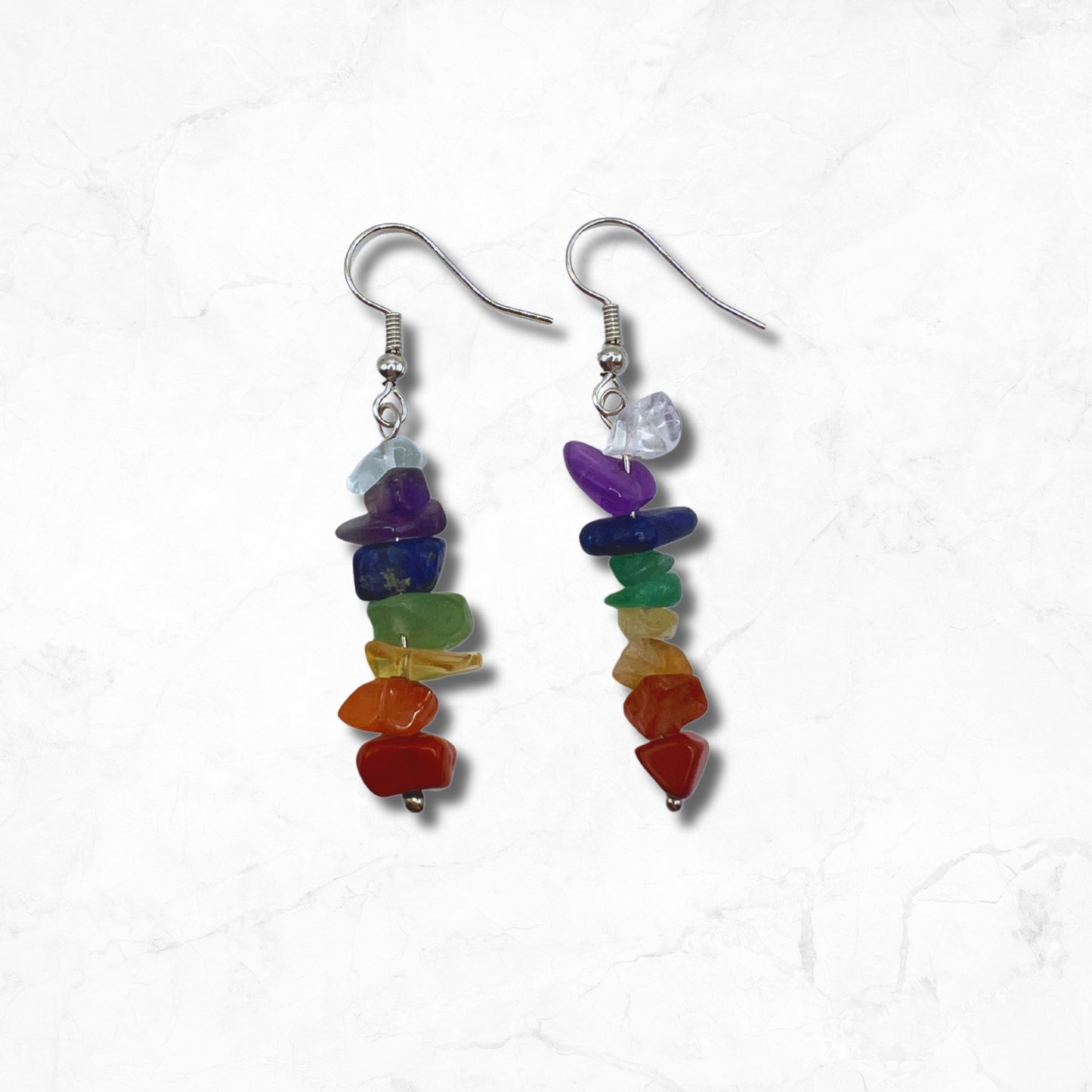 Seven Chakra Healing Crystal Earrings