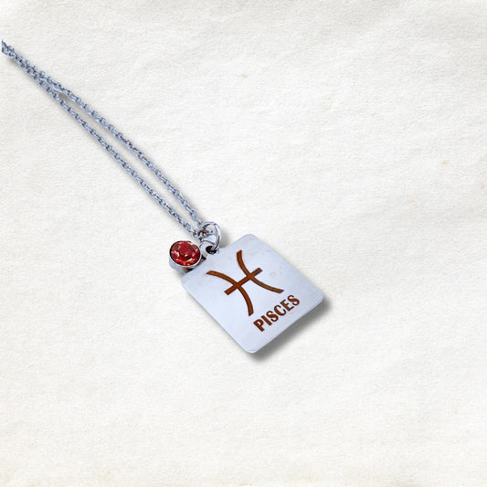 Pisces Birthstone Necklace