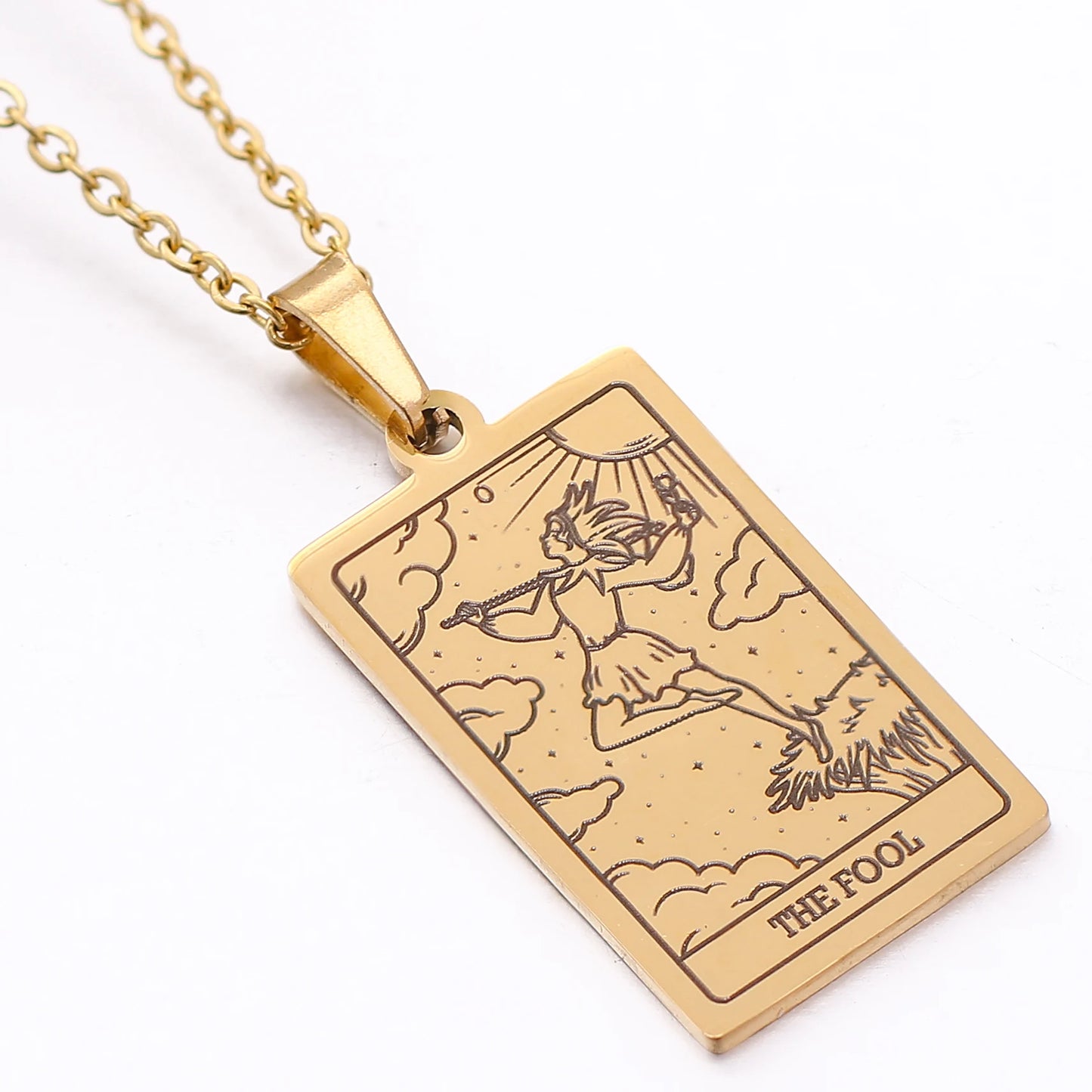 Classic Gold Tarot Card Necklaces