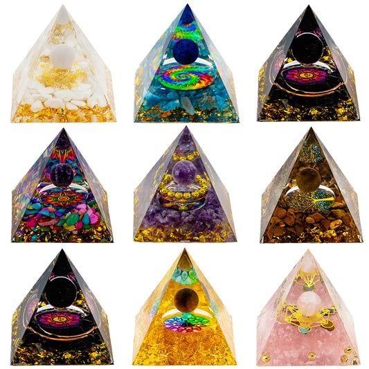 Orgone Crystal Healing Pyramids