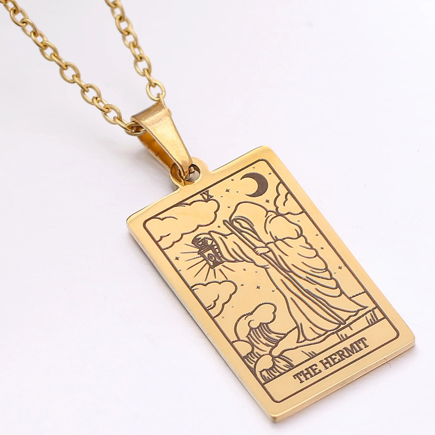 Classic Gold Tarot Card Necklaces