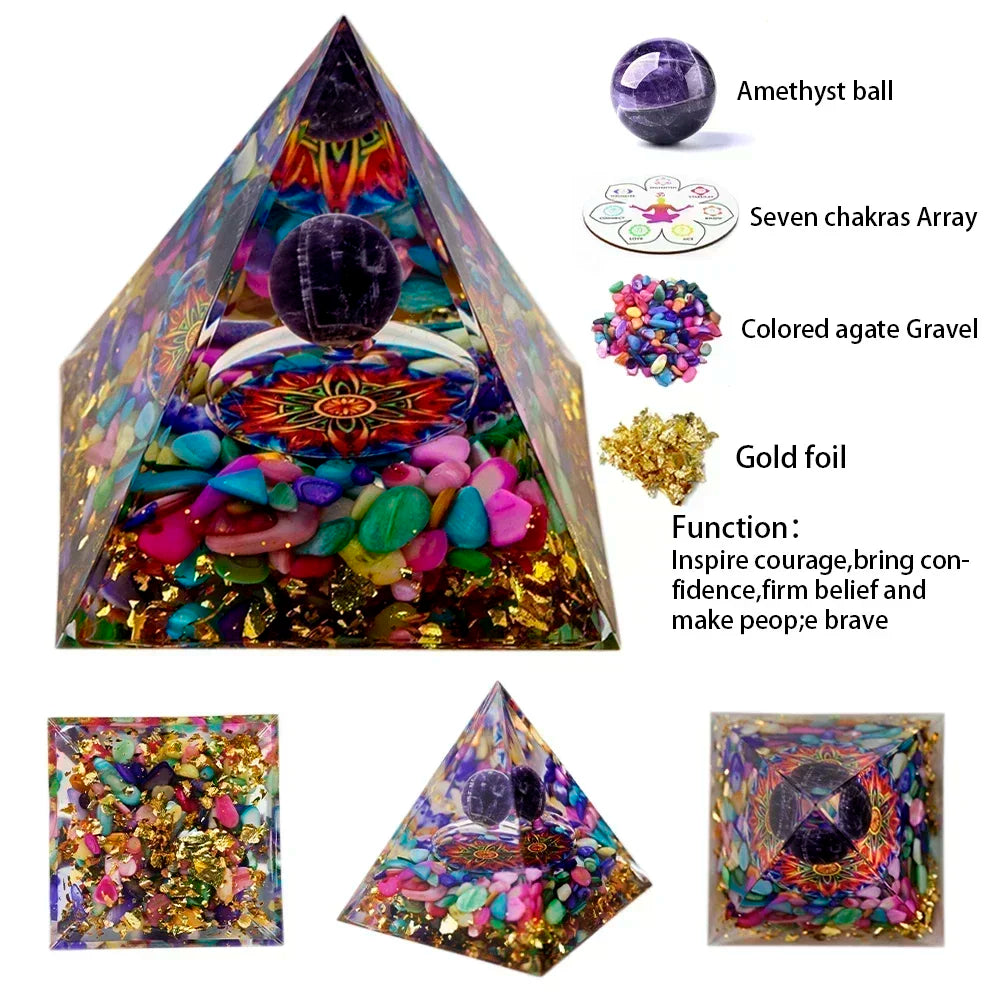 Orgone Crystal Healing Pyramids