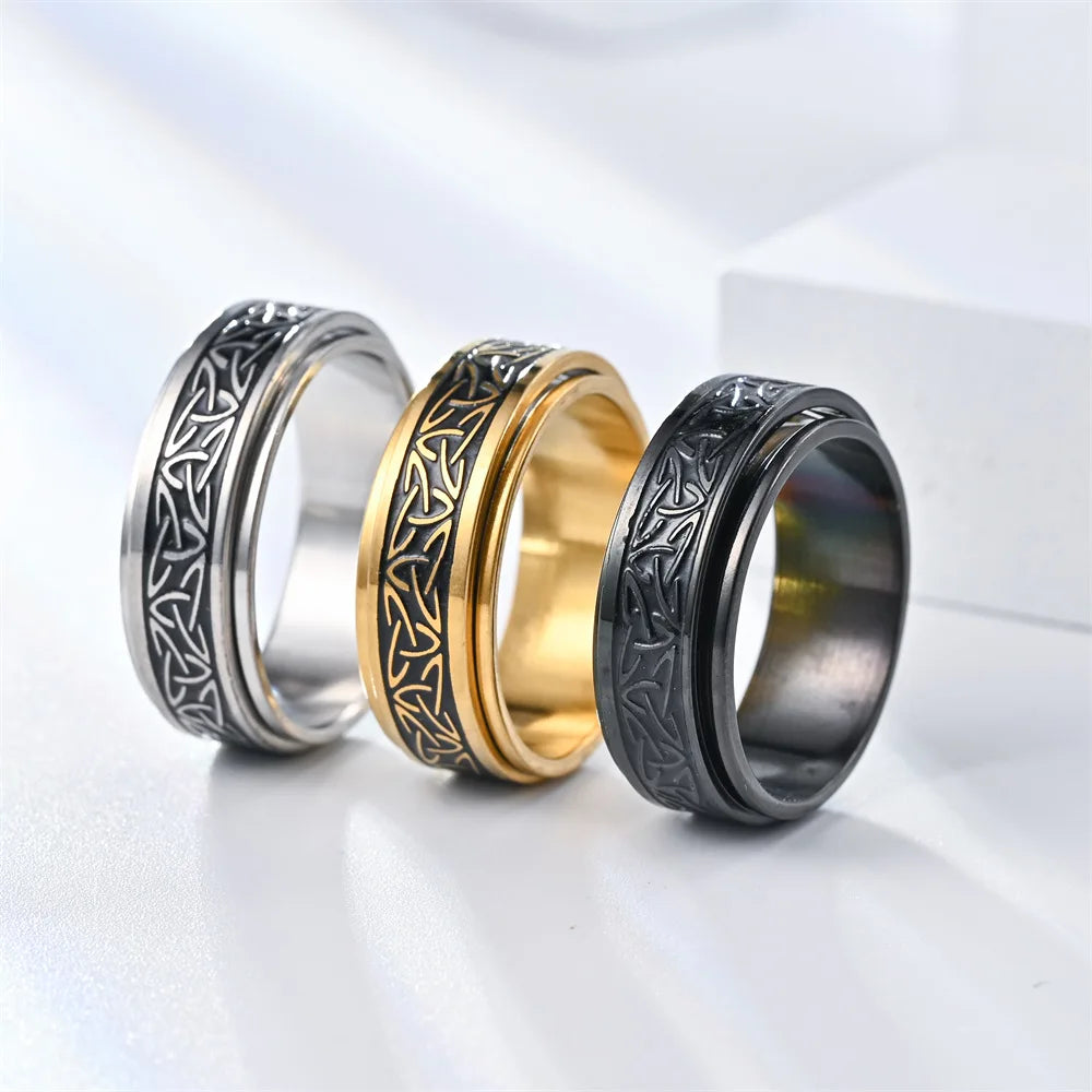 Viking Celtic Knot Rune Stress Rings