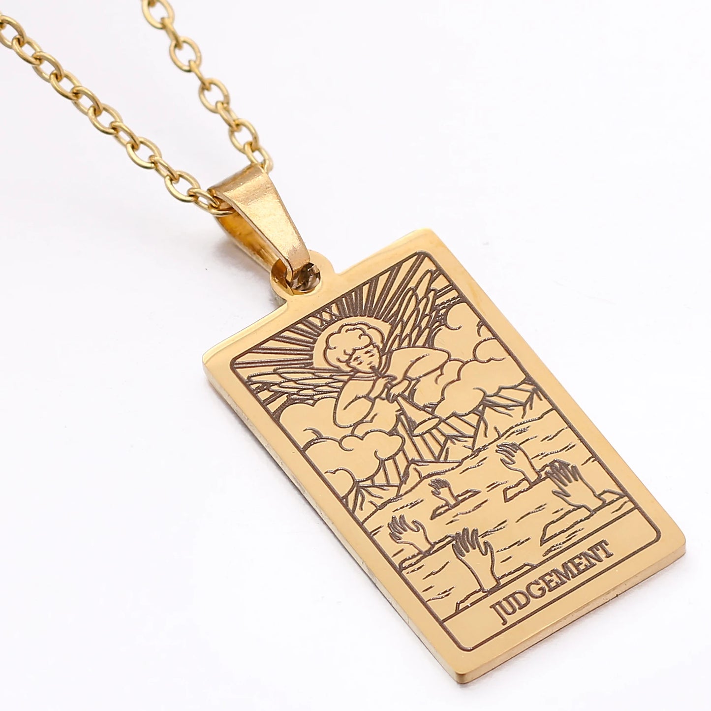 Classic Gold Tarot Card Necklaces