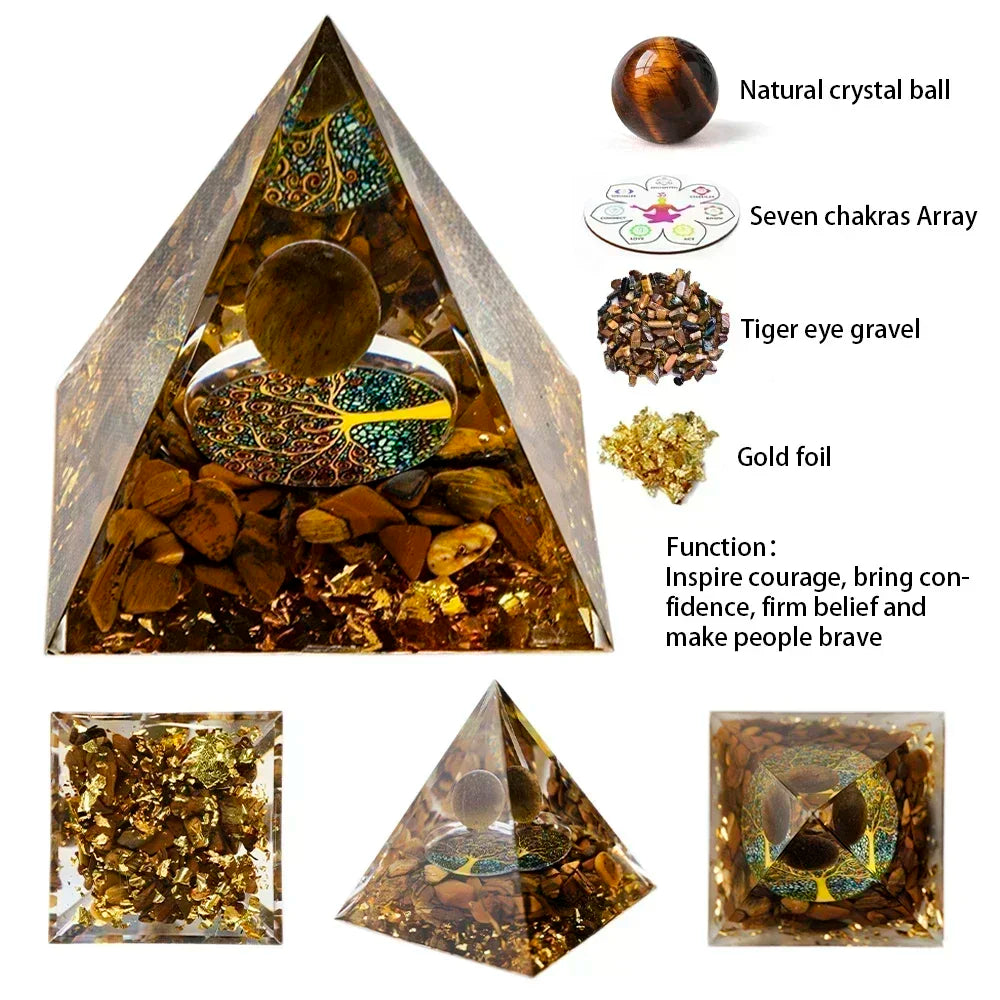 Orgone Crystal Healing Pyramids