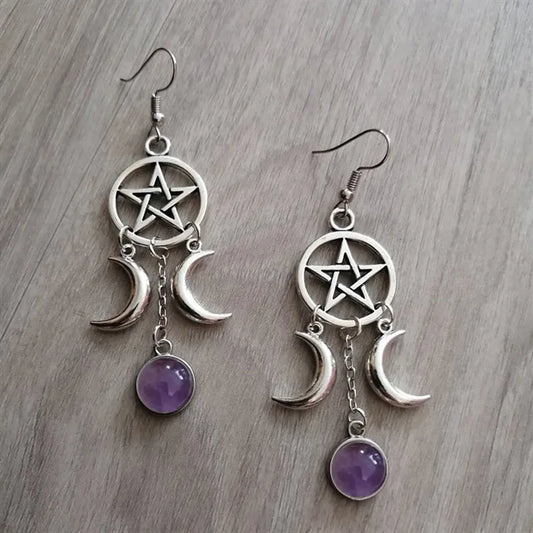 Moon Crystal Earrings