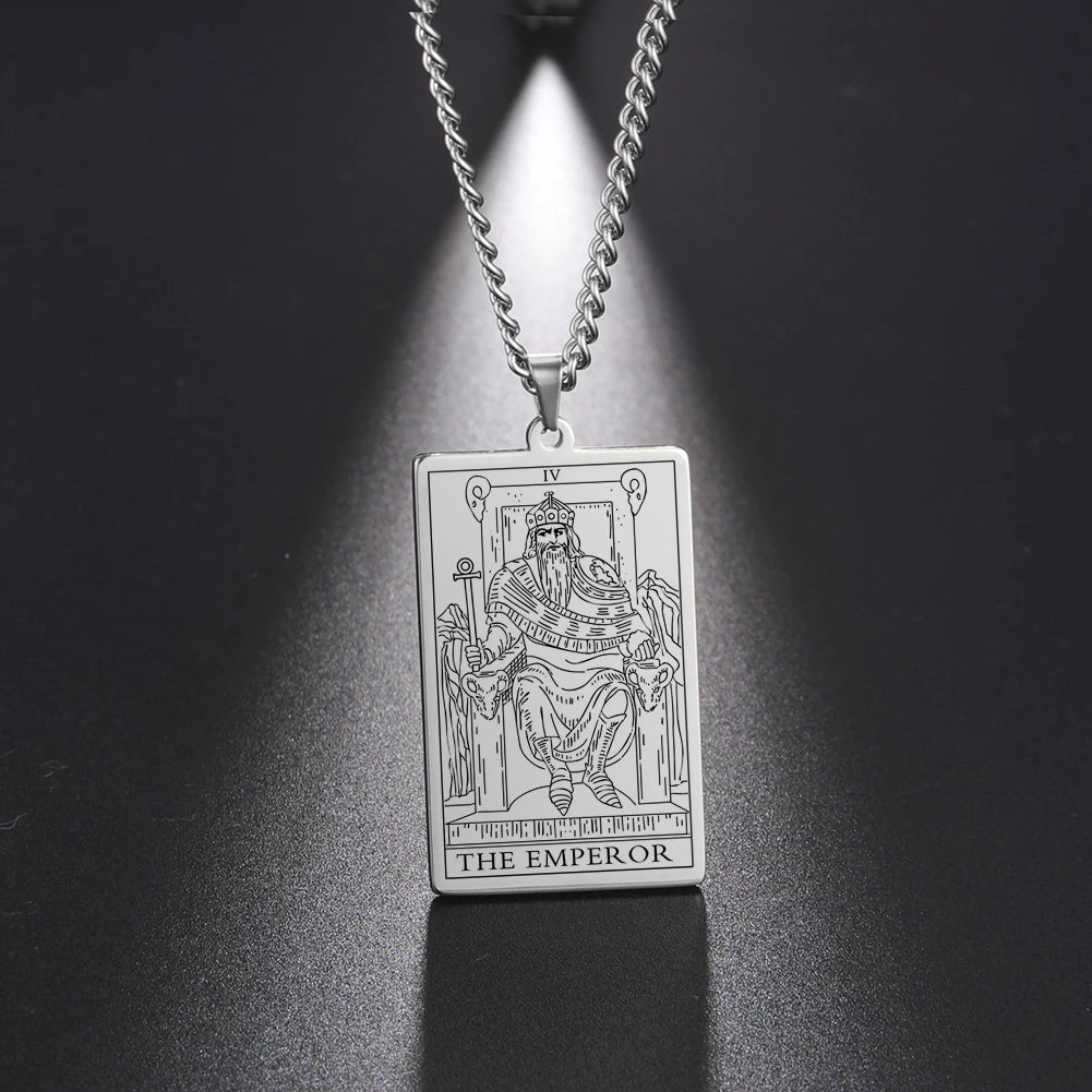 Silver Tarot Card Necklaces