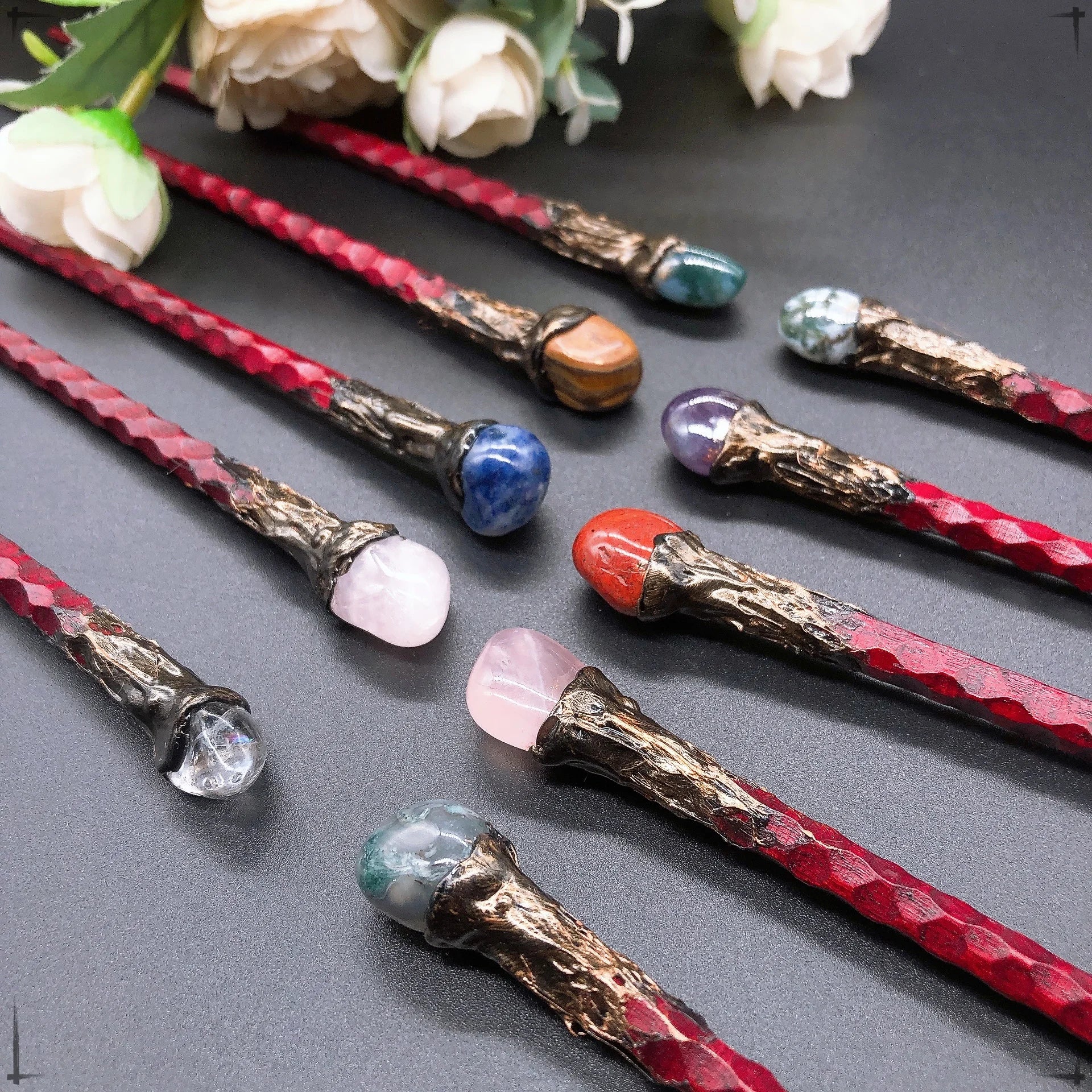 Polished Crystal Witch Wands