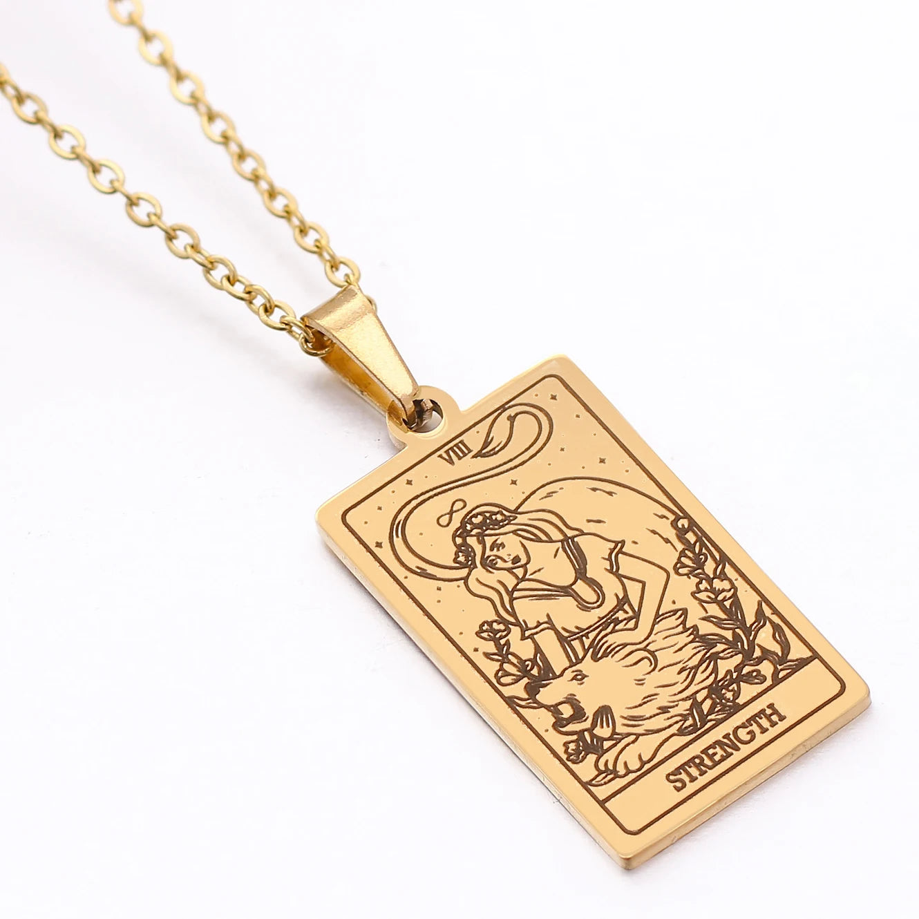 Classic Gold Tarot Card Necklaces