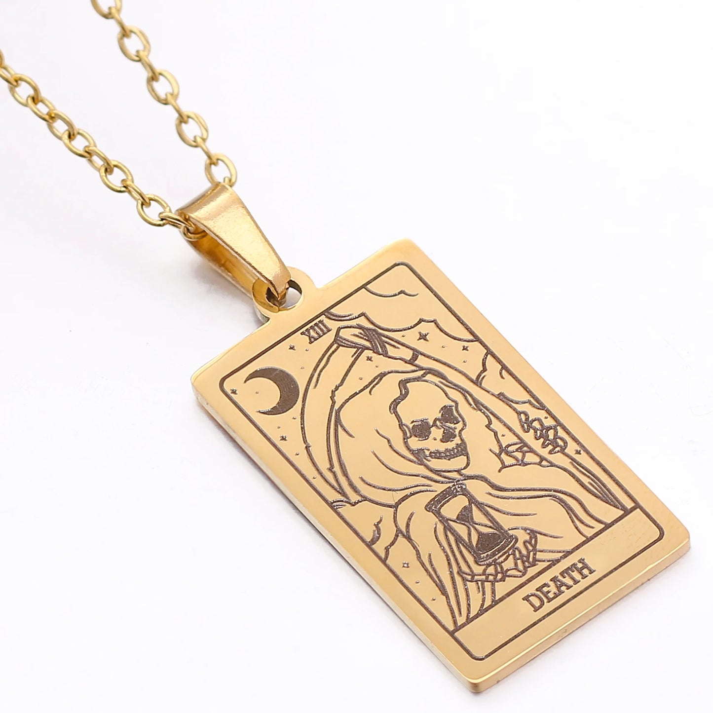 Classic Gold Tarot Card Necklaces