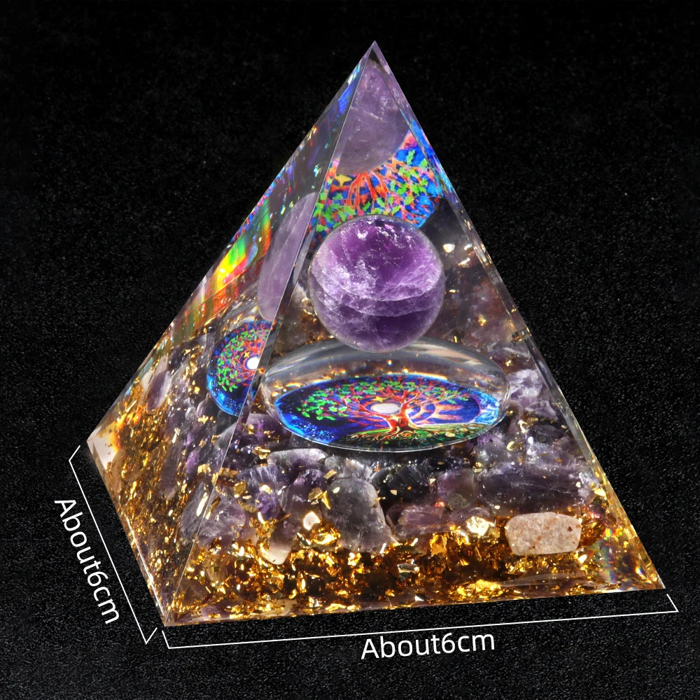 Orgone Crystal Healing Pyramid