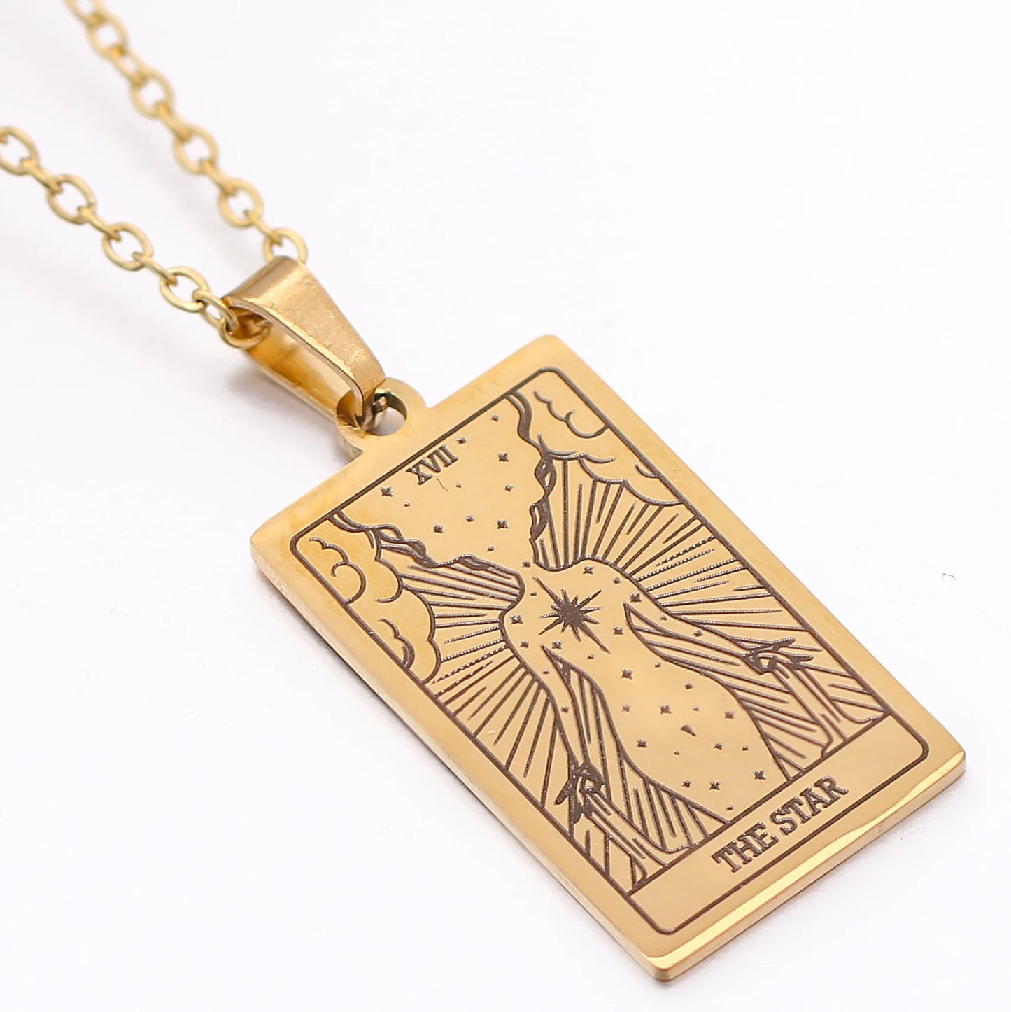 Classic Gold Tarot Card Necklaces