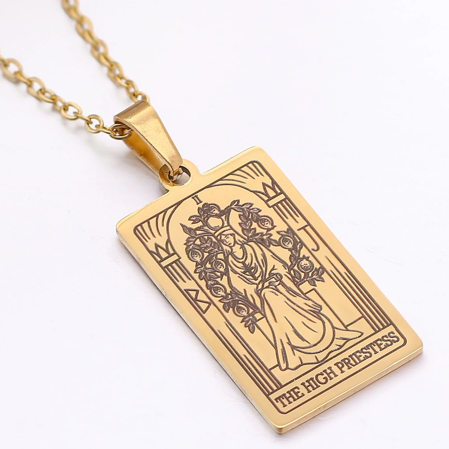 Classic Gold Tarot Card Necklaces