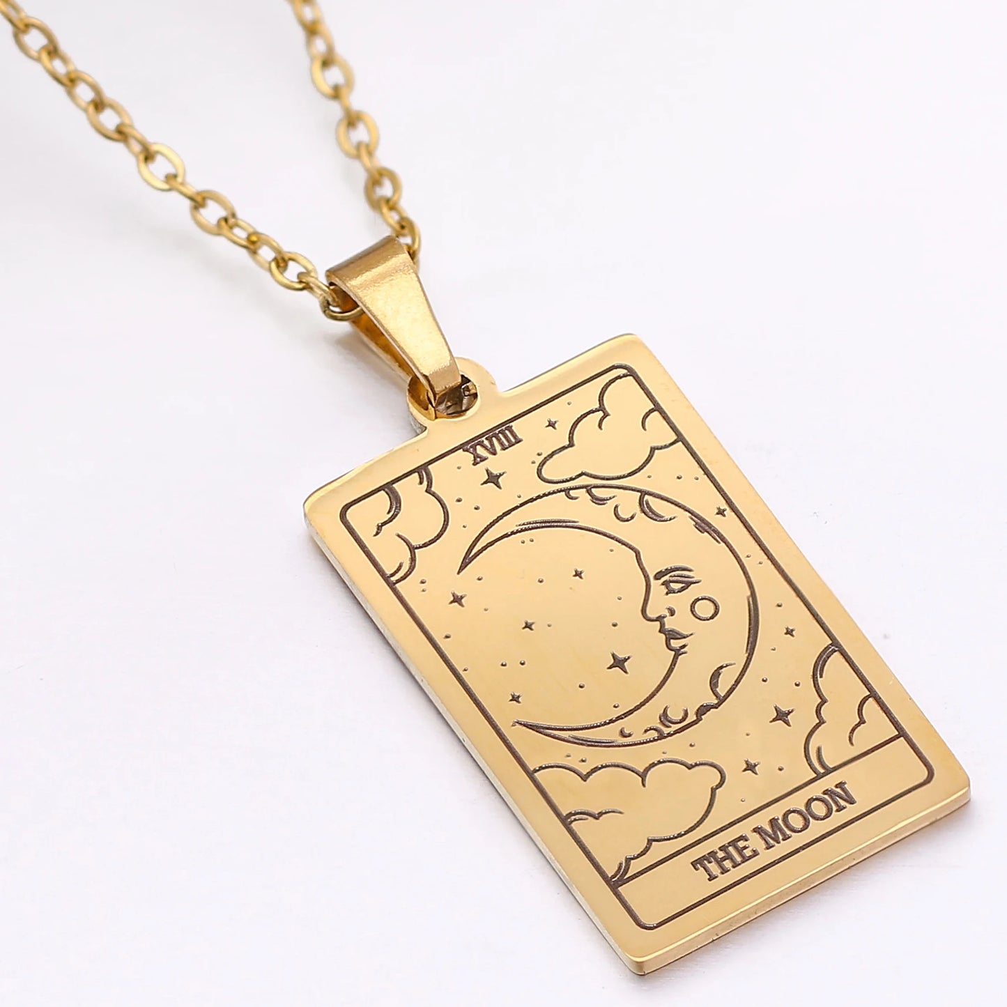 Classic Gold Tarot Card Necklaces