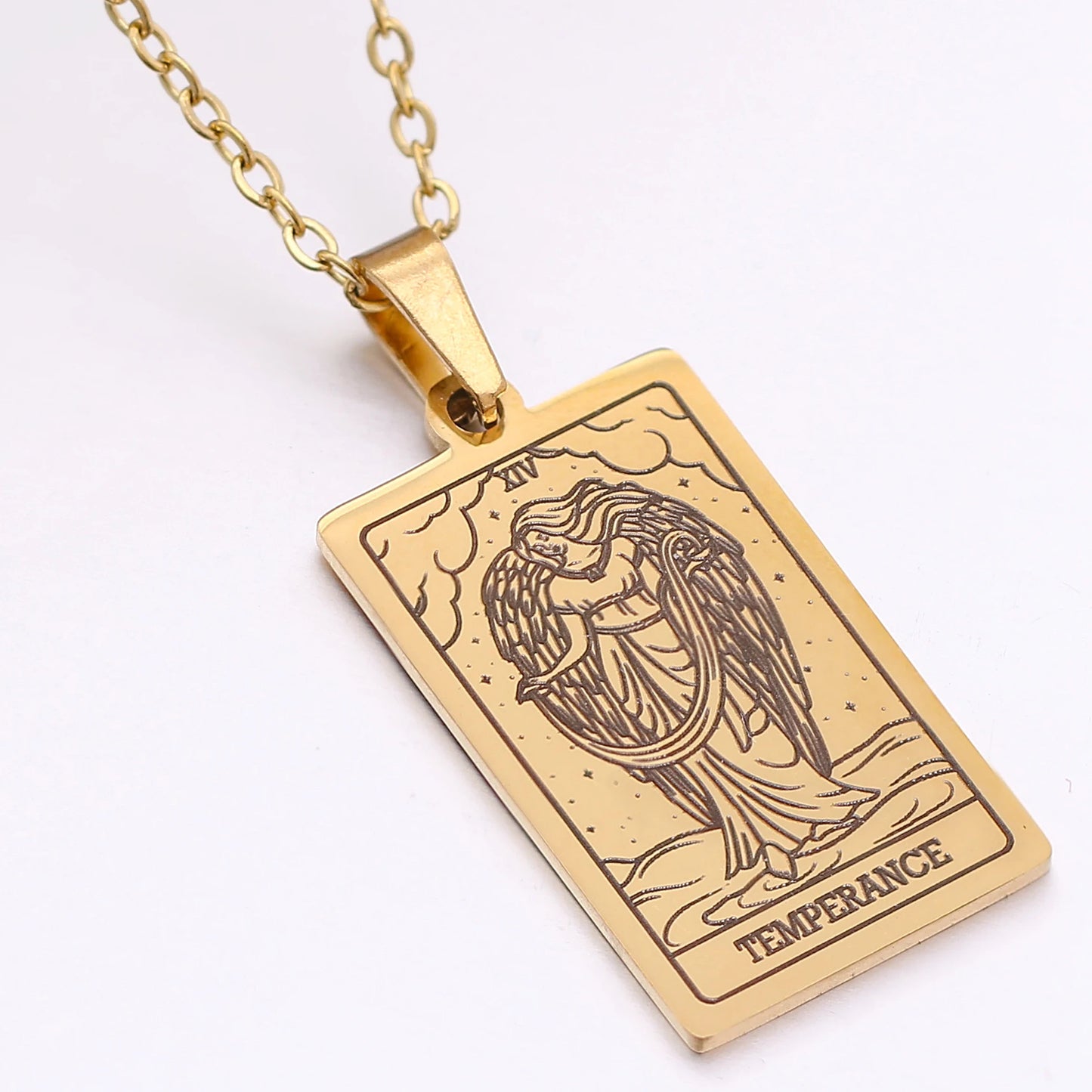Classic Gold Tarot Card Necklaces