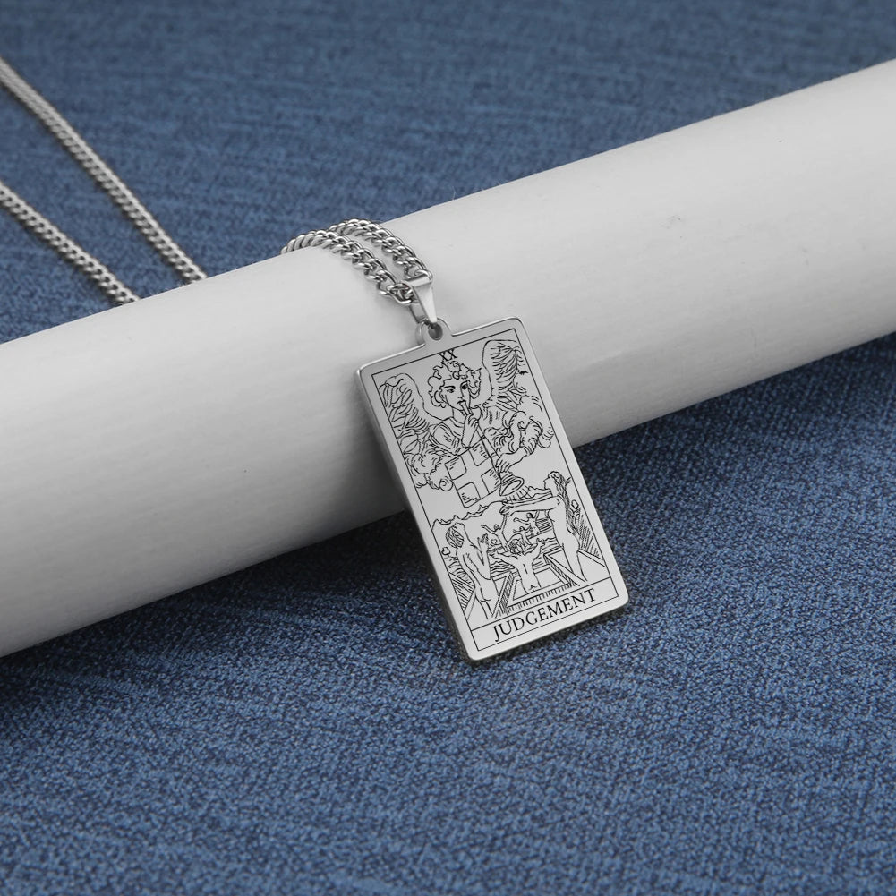 Silver Tarot Card Necklaces