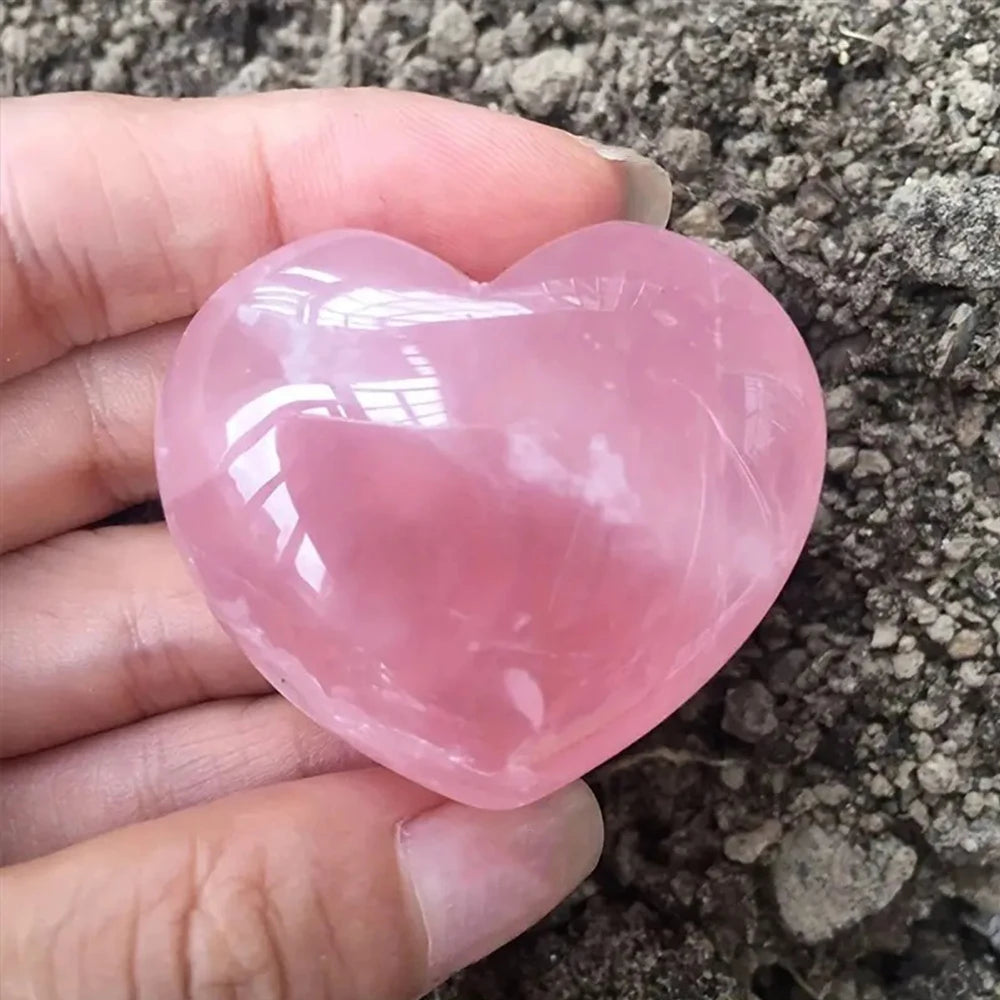Rose Quartz Crystal Heart