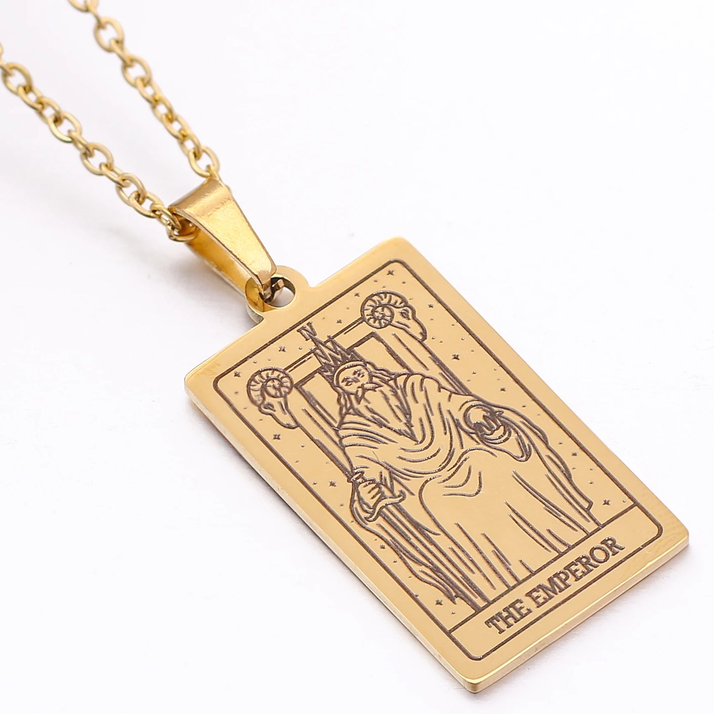 Classic Gold Tarot Card Necklaces