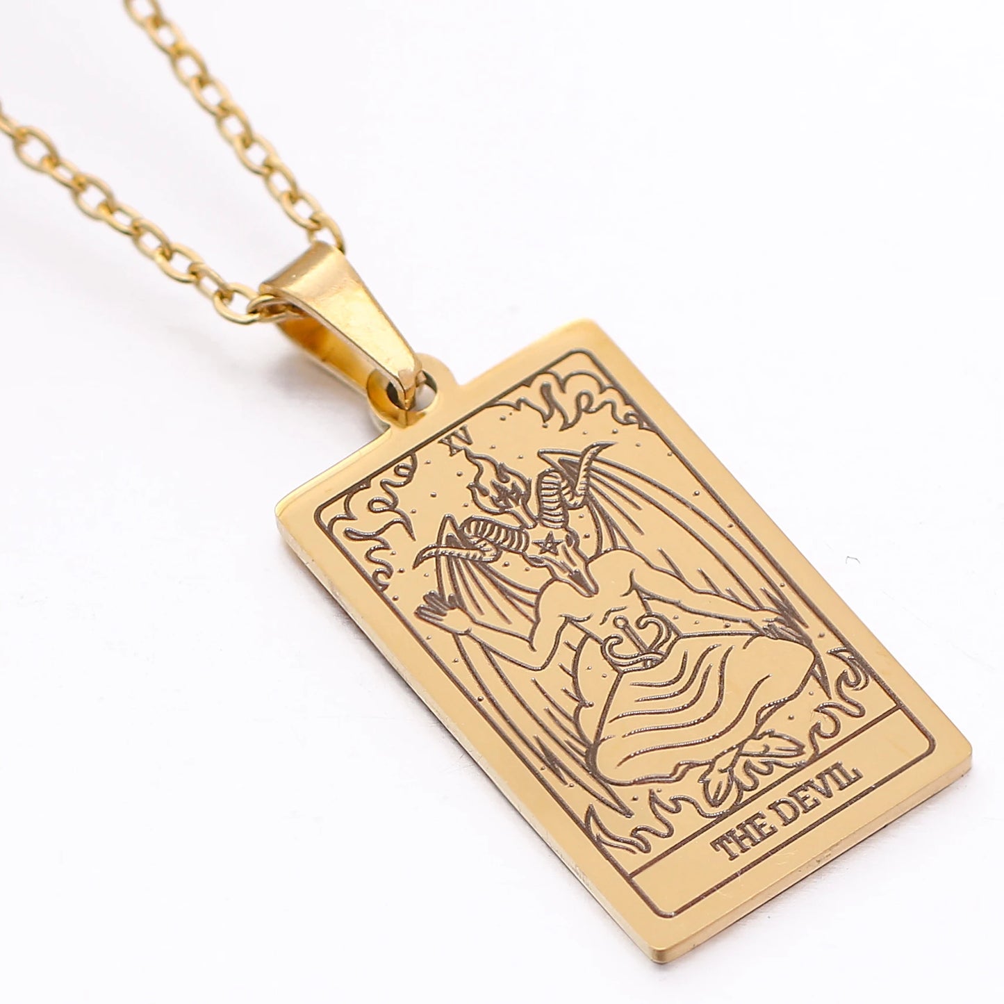 Classic Gold Tarot Card Necklaces