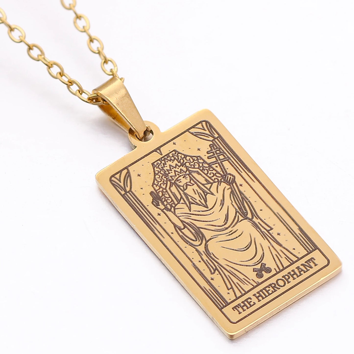 Classic Gold Tarot Card Necklaces