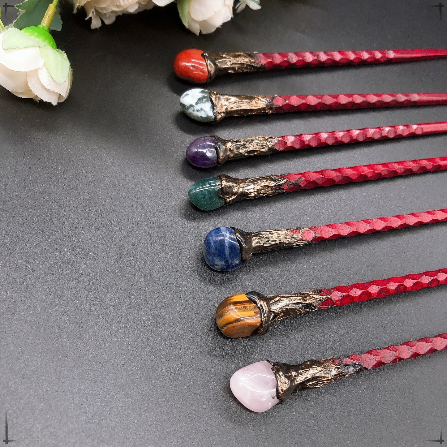 Polished Crystal Witch Wands