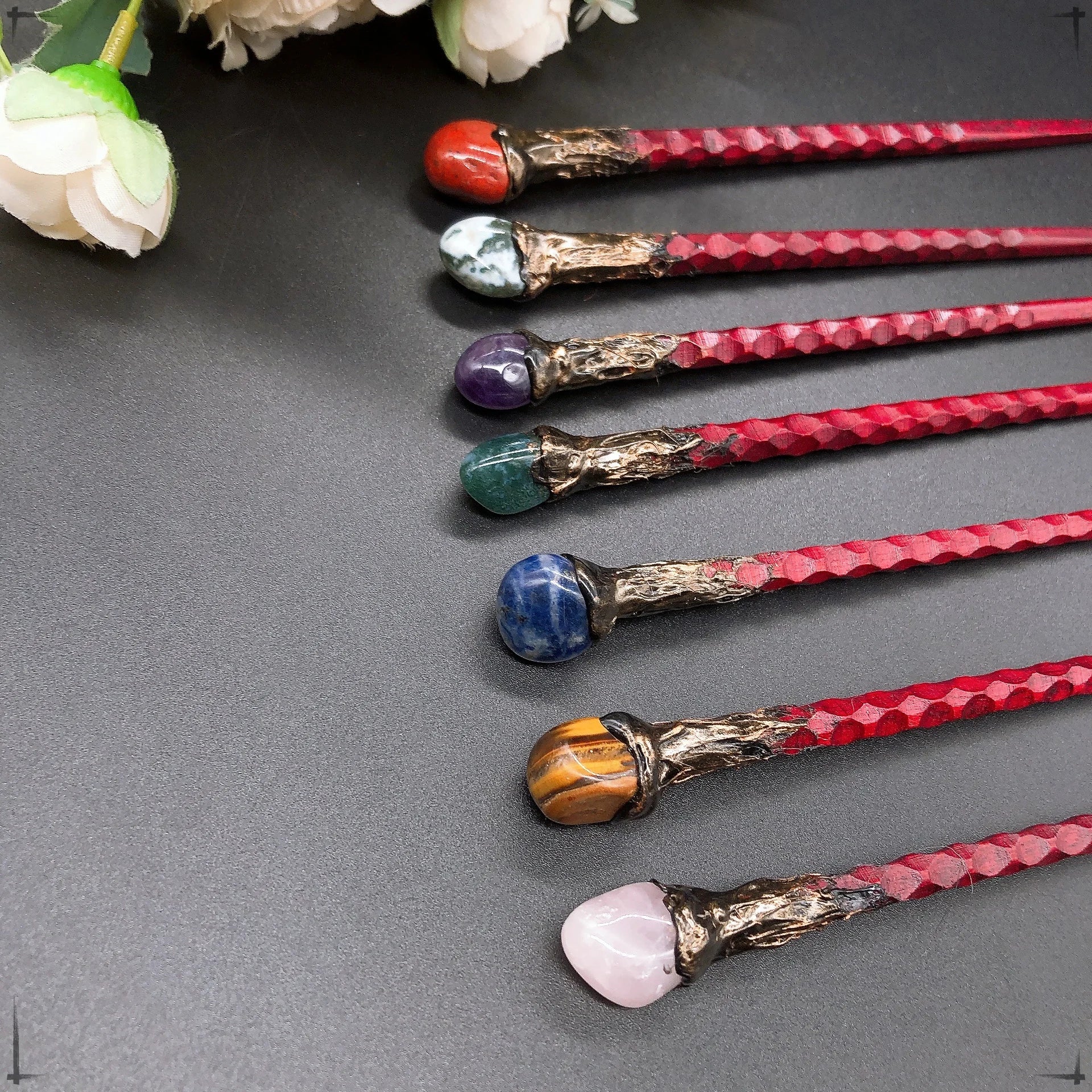 Polished Crystal Witch Wands
