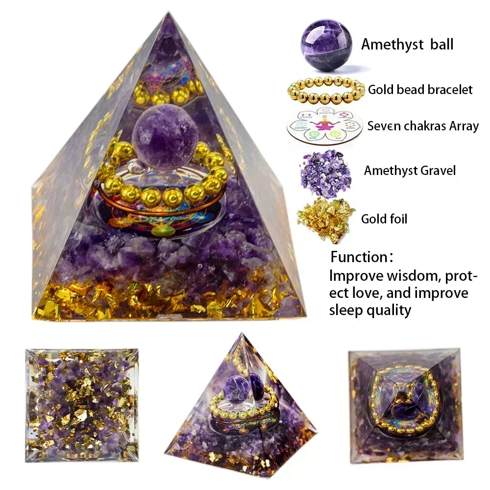 Orgone Crystal Healing Pyramids