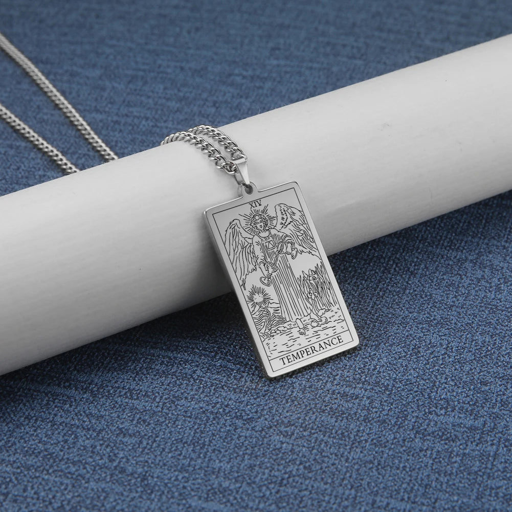 Silver Tarot Card Necklaces