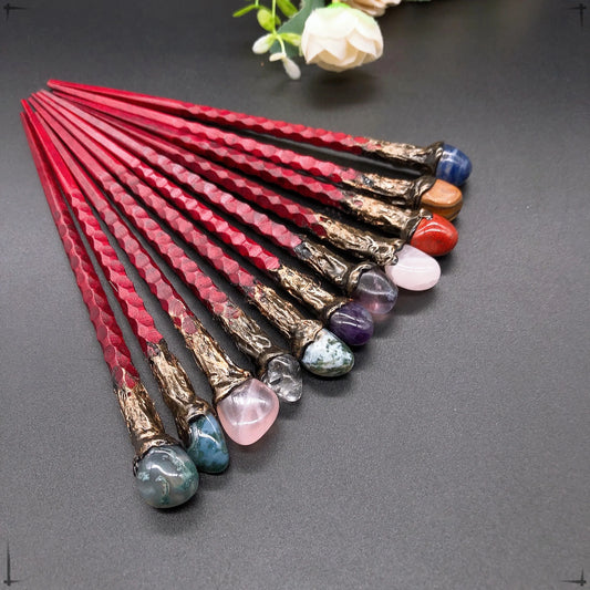Polished Crystal Witch Wands