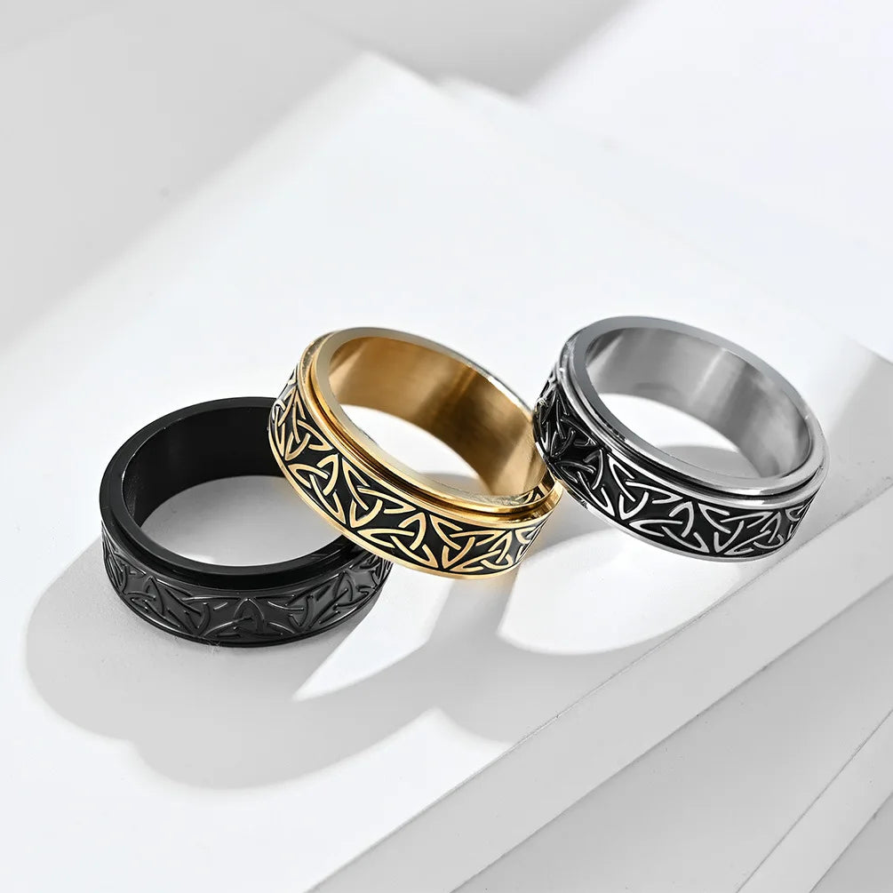 Viking Celtic Knot Rune Stress Rings