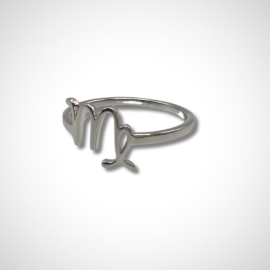Virgo Astrology Silver Ring