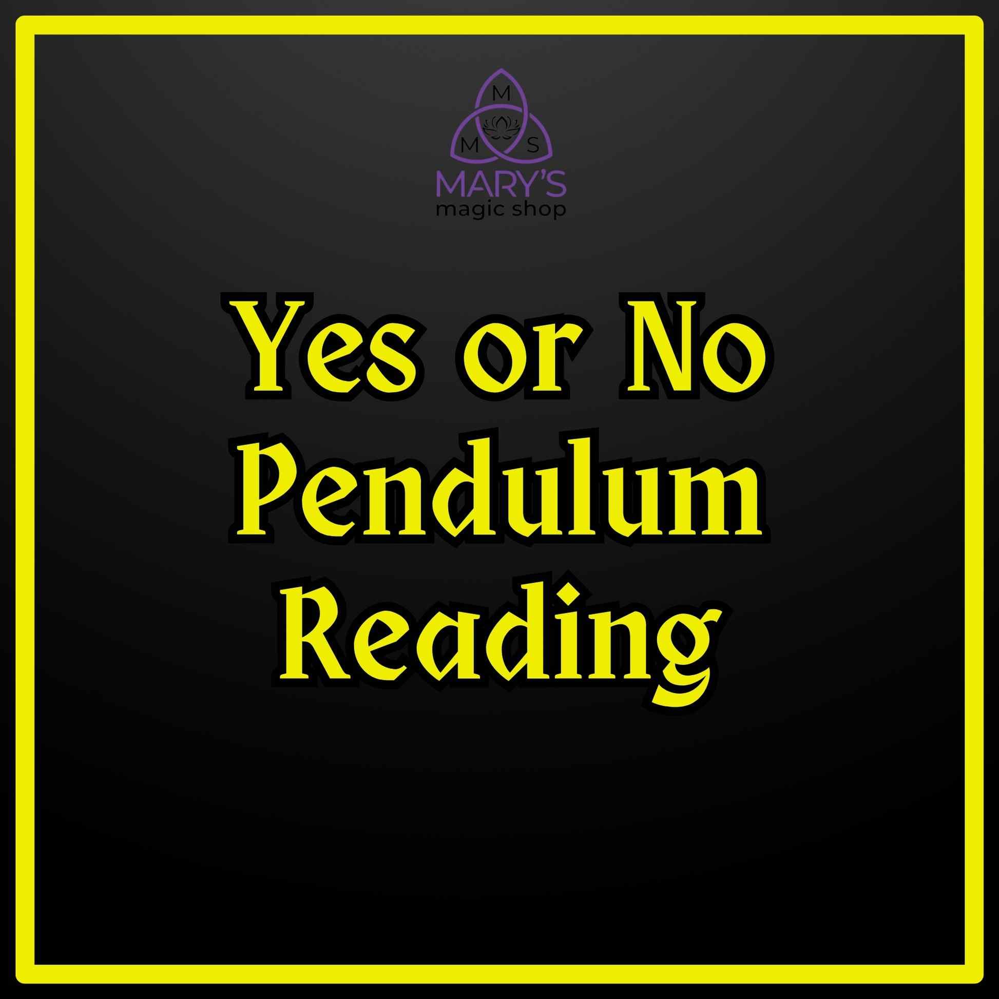 Yes or No Pendulum Reading