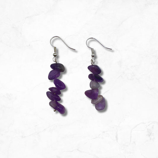Amethyst Healing Crystal Earrings