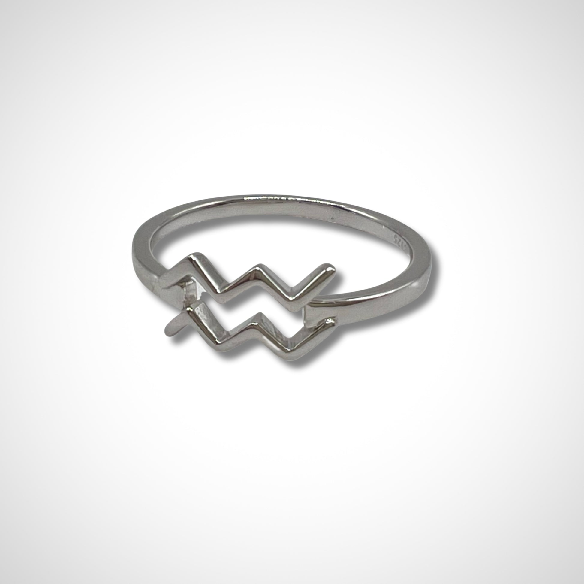 Aquarius Astrology Silver Ring