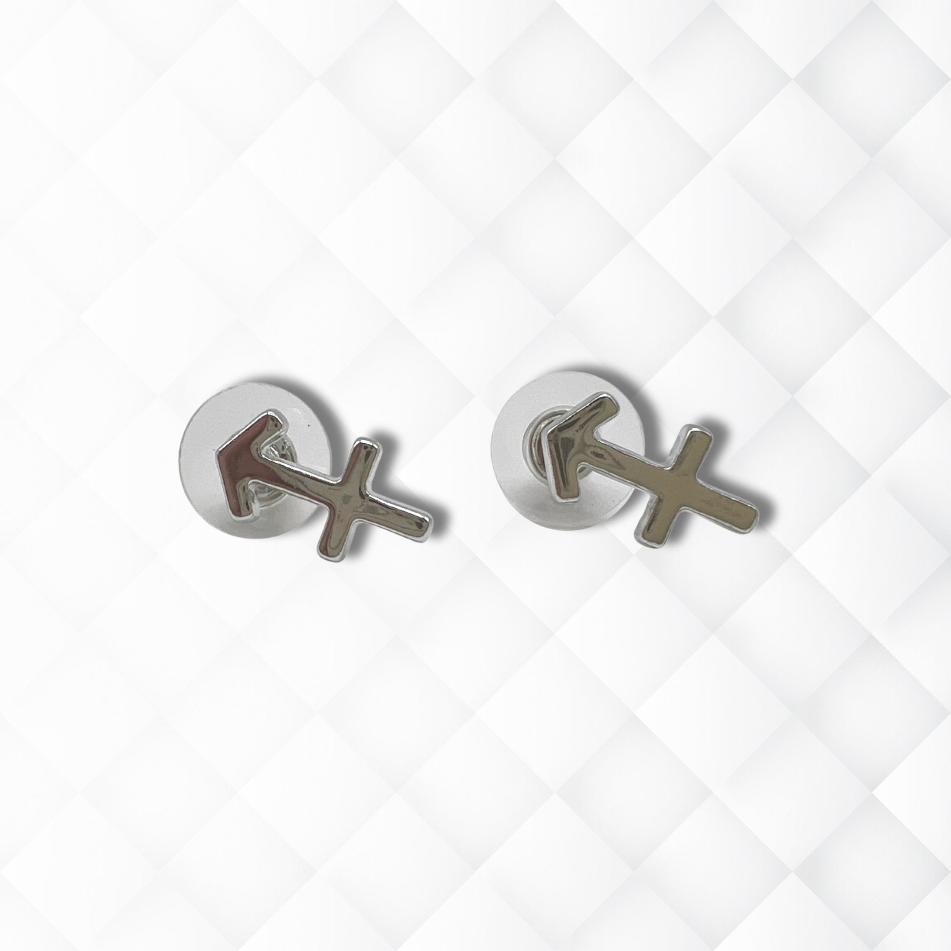 Sagittarius Silver Earrings