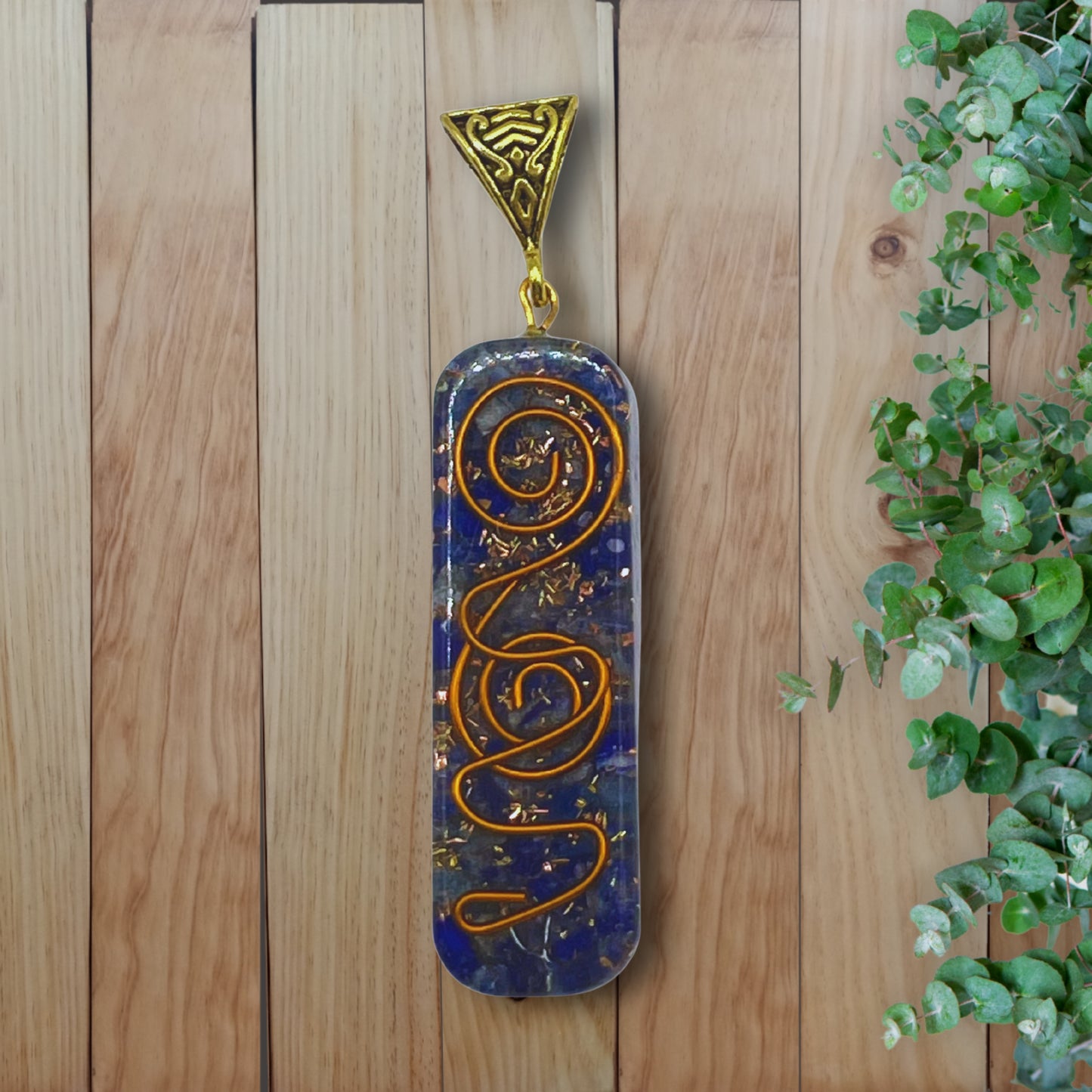Orgone Healing Necklace Lapis Lazuli with Copper Quartz