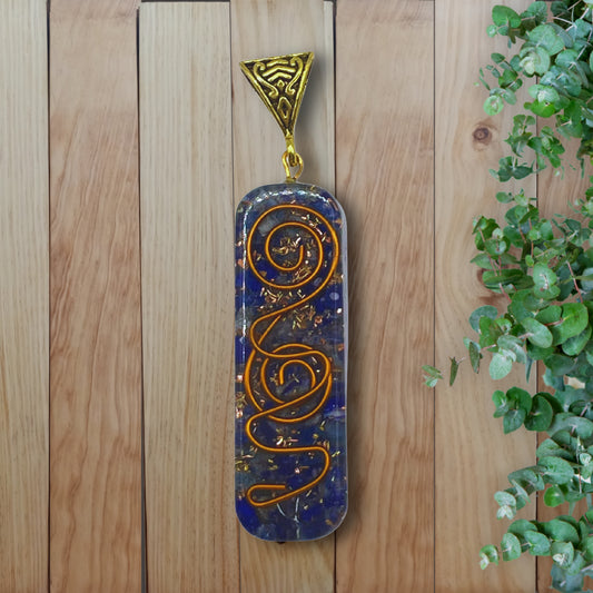 Orgone Healing Necklace Lapis Lazuli with Copper Quartz