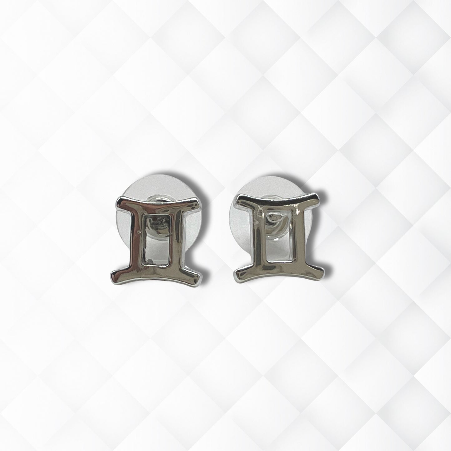 Astrology Silver Earrings - Gemini