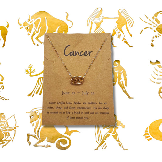 Cancer Astrology Gold Necklace