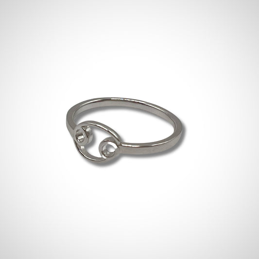 Cancer Astrology Silver Ring