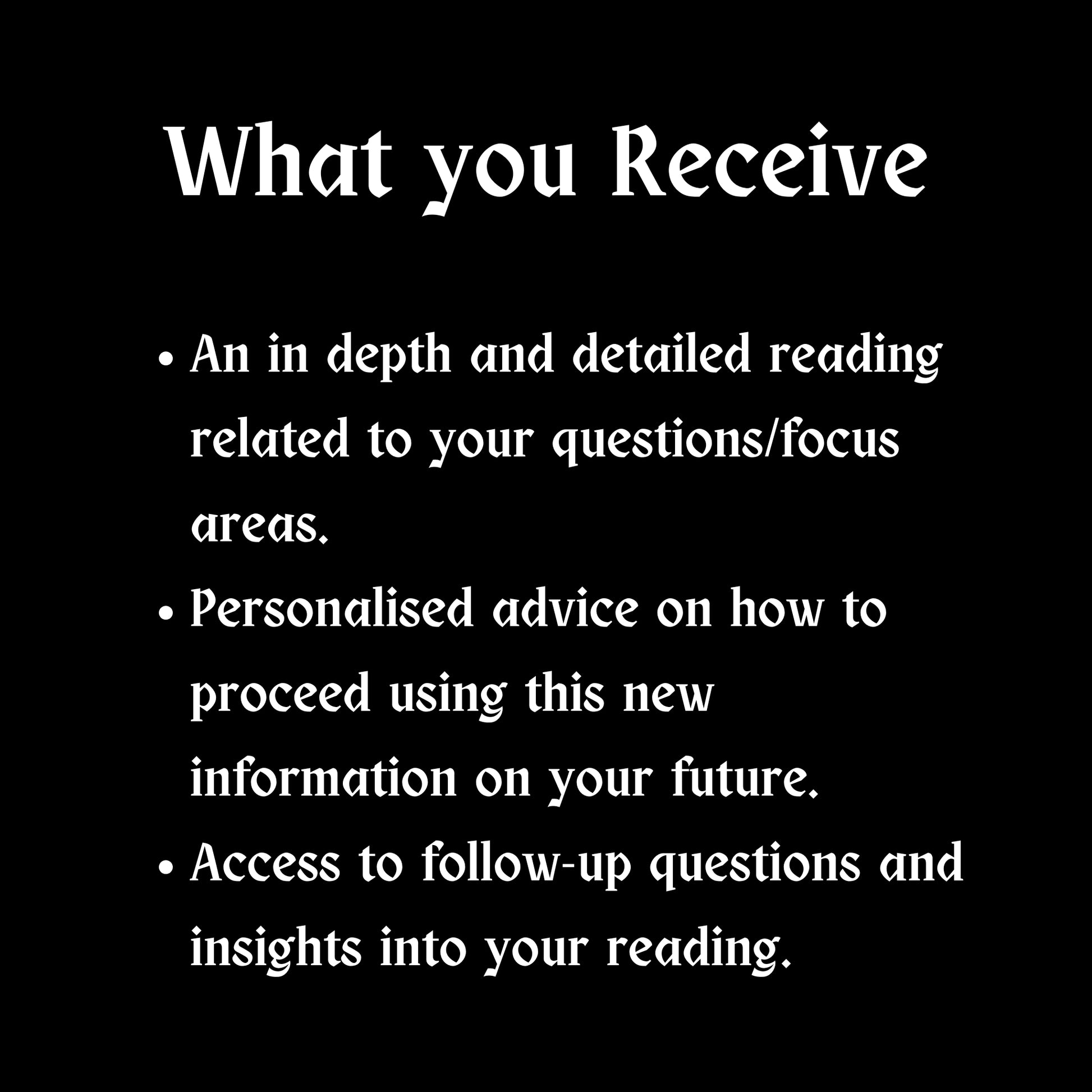 what you receive