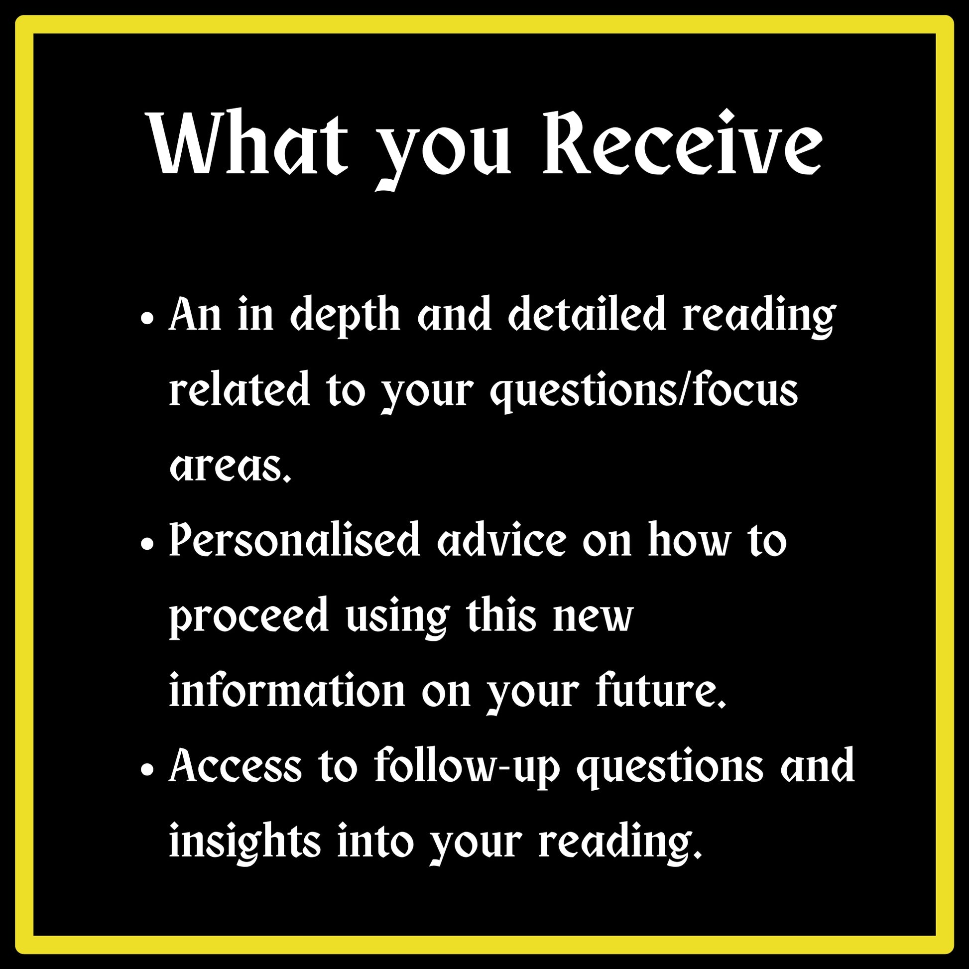 what you received