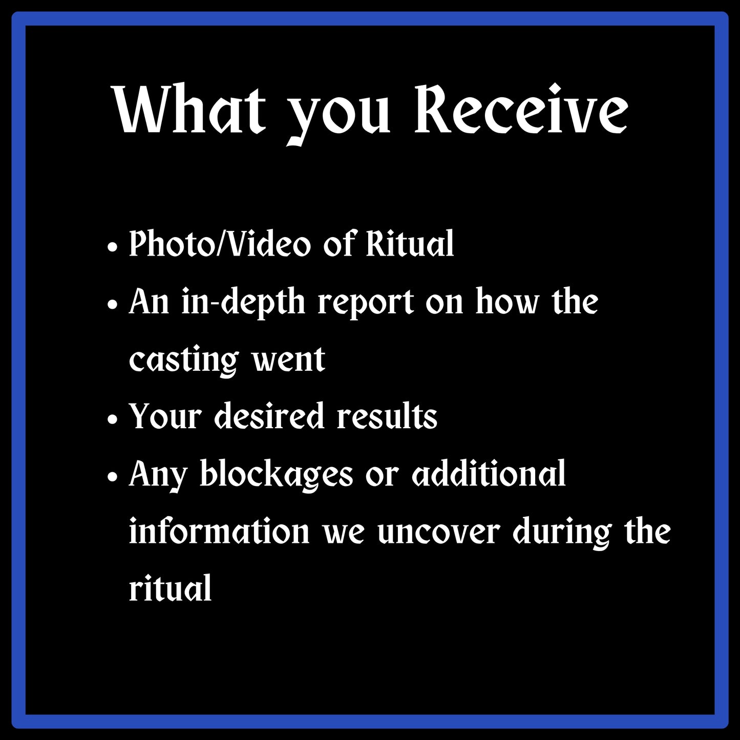 what you receive