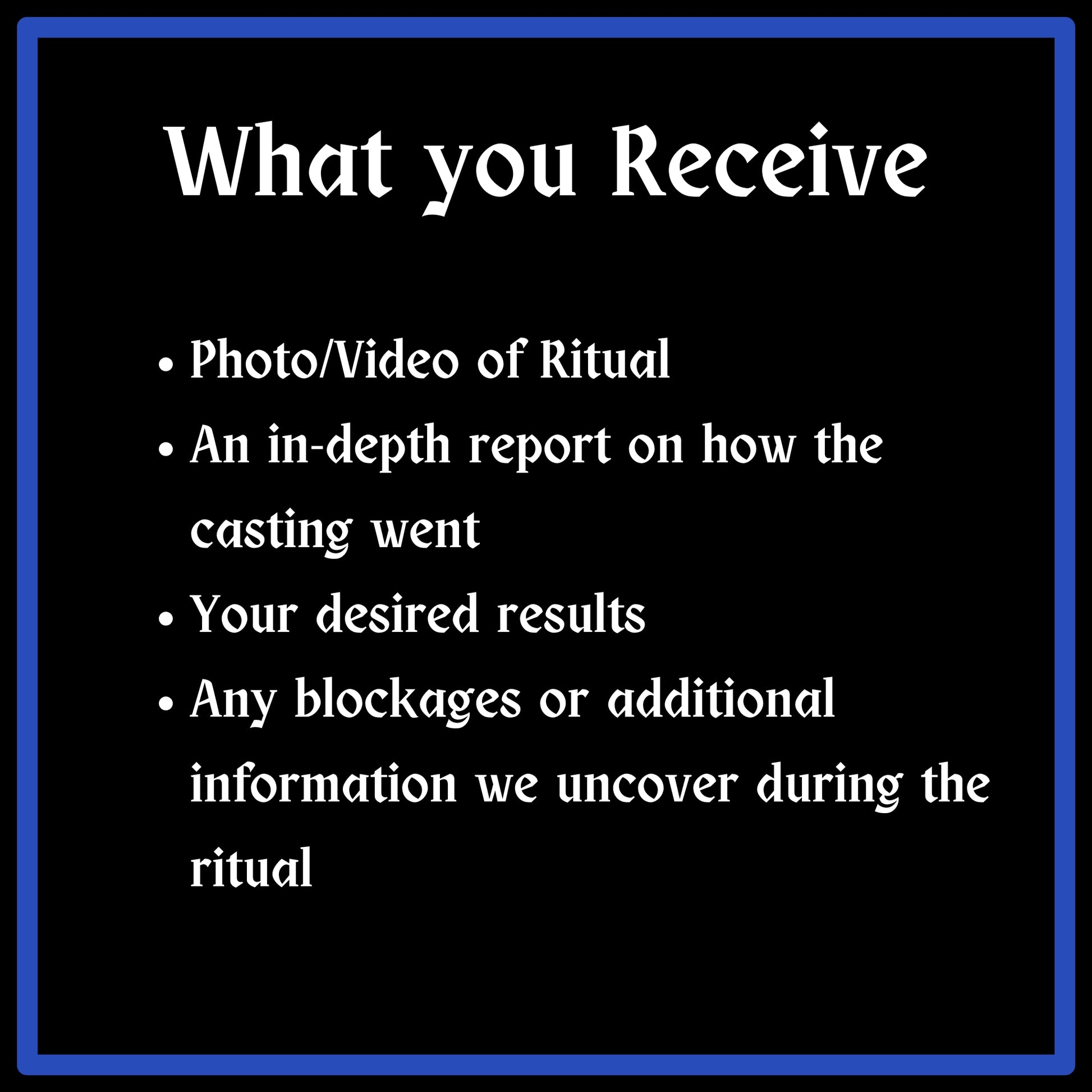 what you receive
