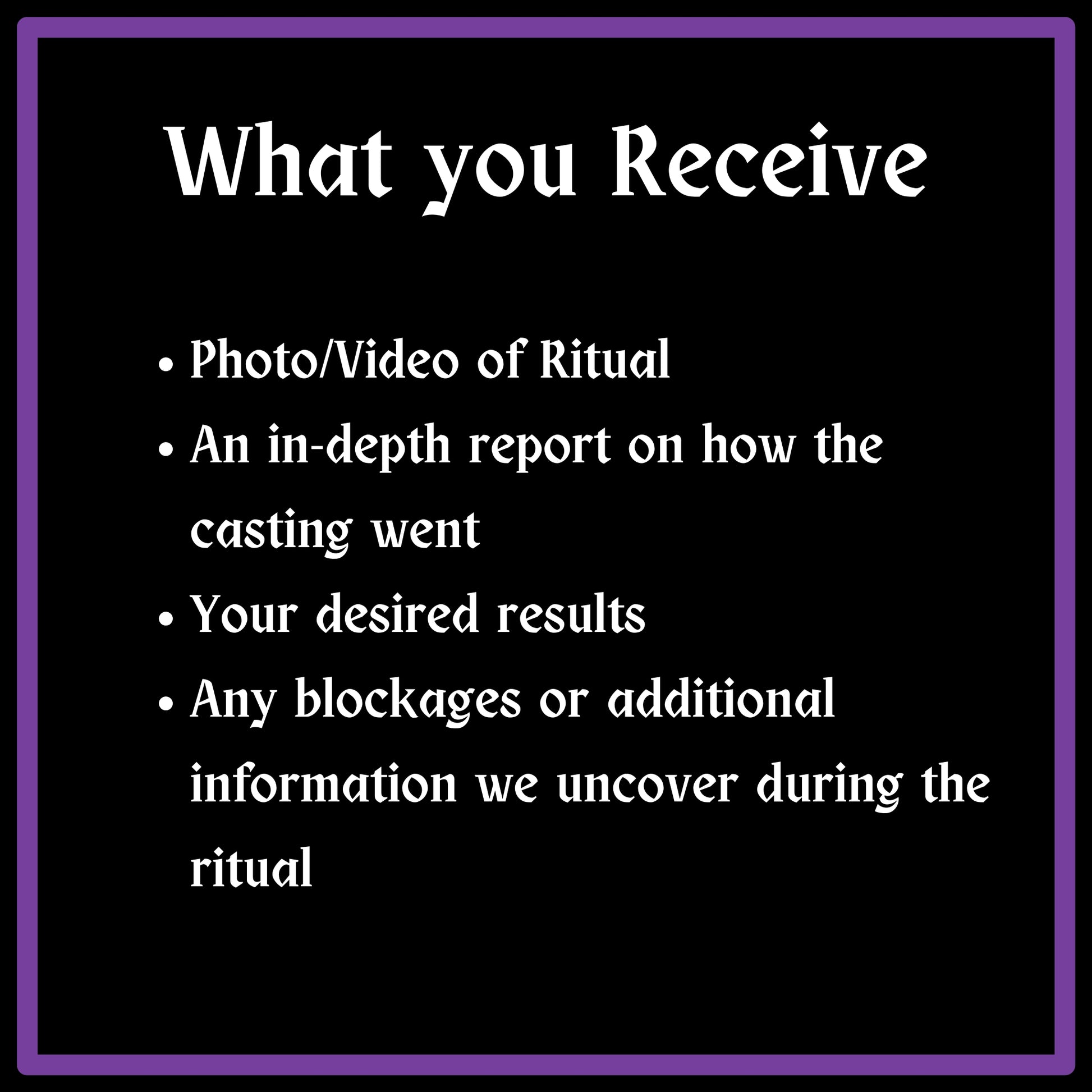 what you receive