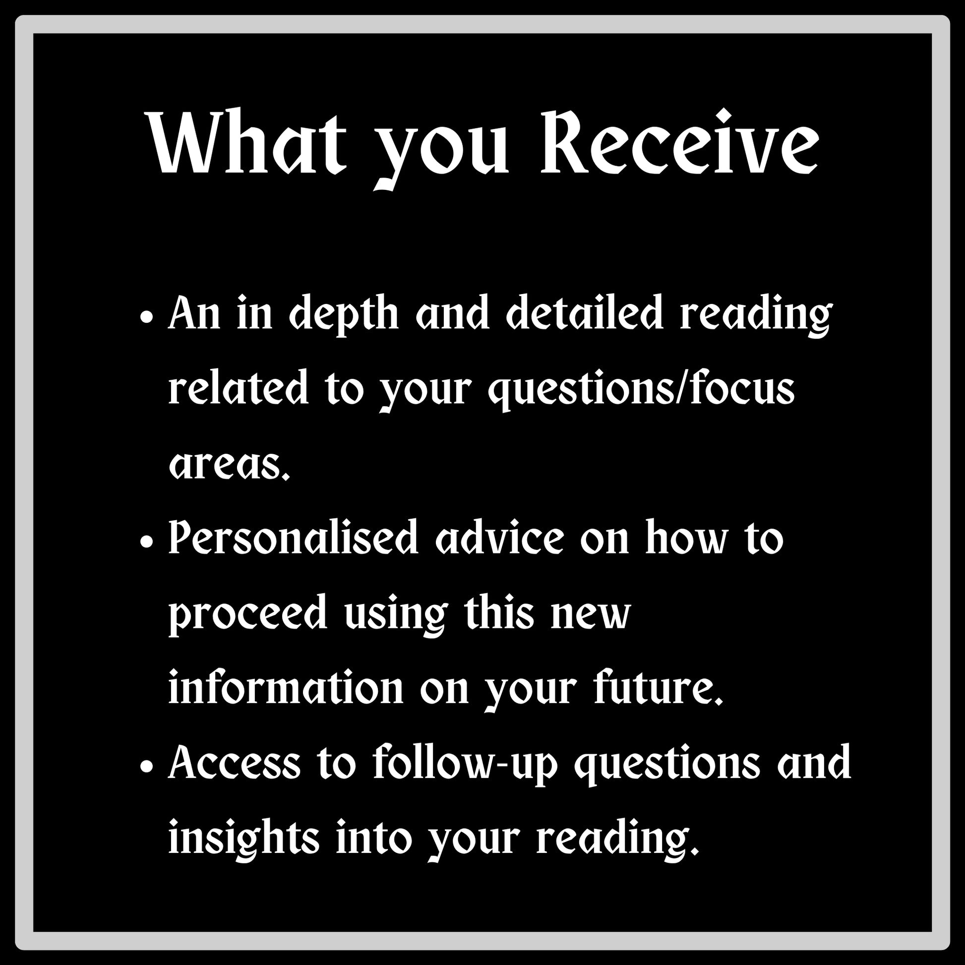 what you receive