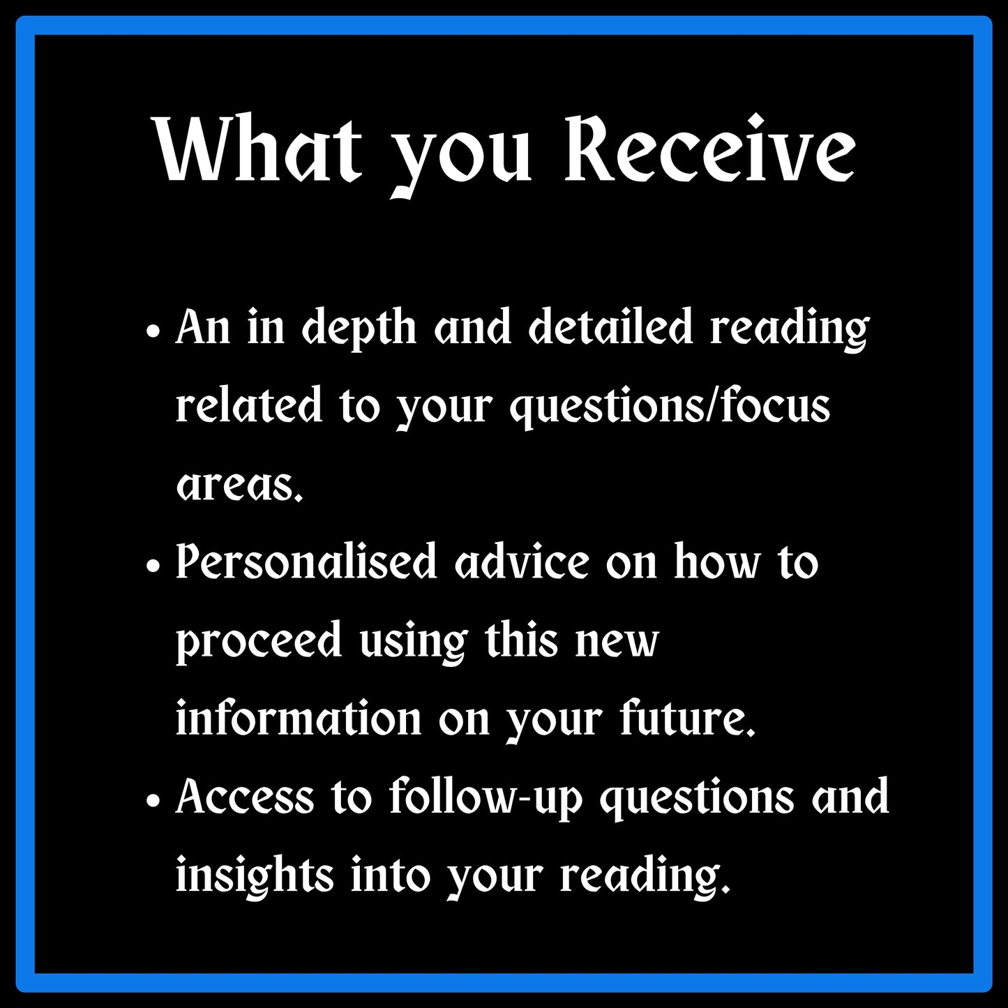 Custom Reading (Choose this if you can't find what you need)