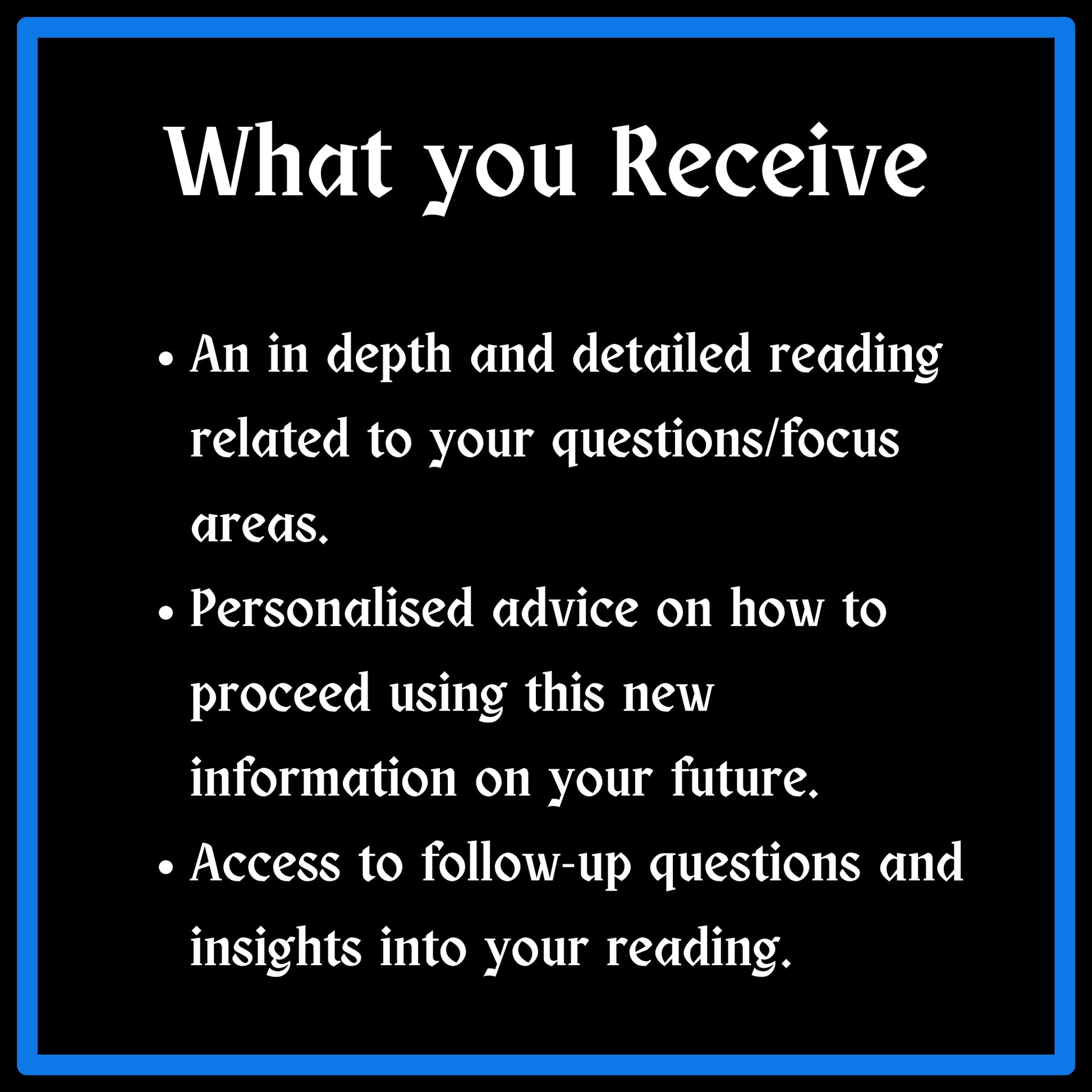 what you receive